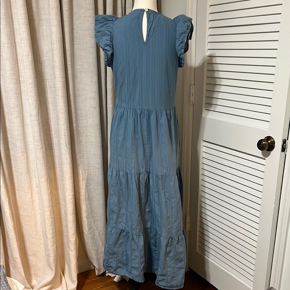 Universal Thread Blue Maxi Sundress Flutter Sleeves S - Picture 3 of 6